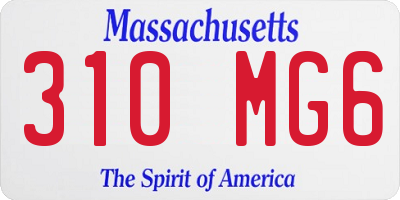 MA license plate 310MG6