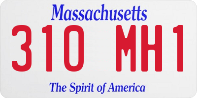 MA license plate 310MH1