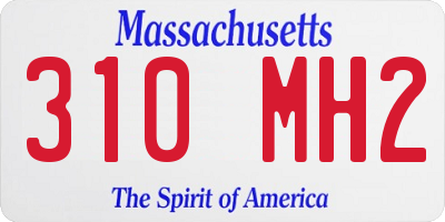 MA license plate 310MH2