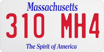 MA license plate 310MH4