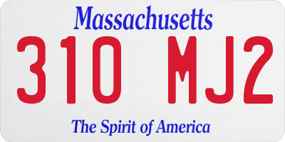 MA license plate 310MJ2