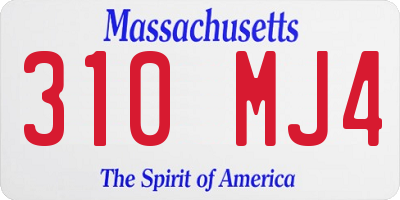 MA license plate 310MJ4