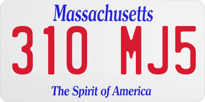 MA license plate 310MJ5