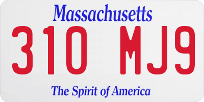MA license plate 310MJ9
