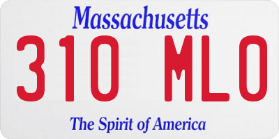 MA license plate 310ML0
