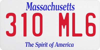 MA license plate 310ML6