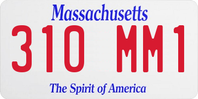MA license plate 310MM1
