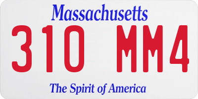 MA license plate 310MM4