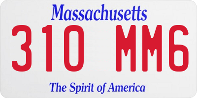 MA license plate 310MM6