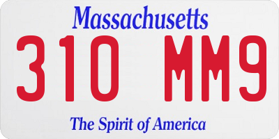 MA license plate 310MM9