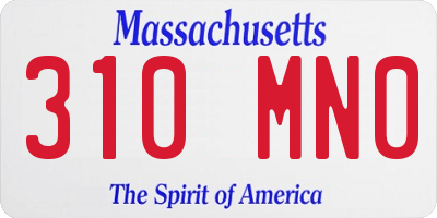 MA license plate 310MN0