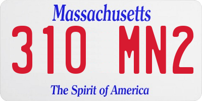 MA license plate 310MN2