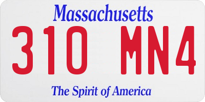 MA license plate 310MN4