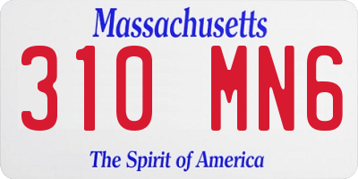 MA license plate 310MN6