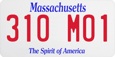 MA license plate 310MO1