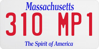 MA license plate 310MP1