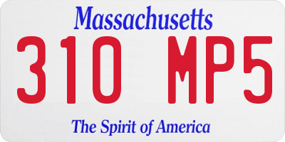 MA license plate 310MP5