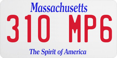 MA license plate 310MP6