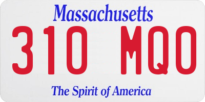 MA license plate 310MQ0