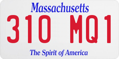 MA license plate 310MQ1