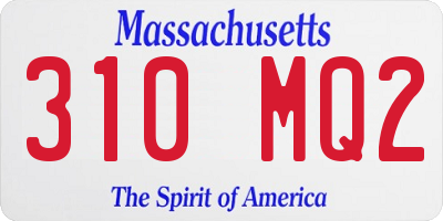 MA license plate 310MQ2