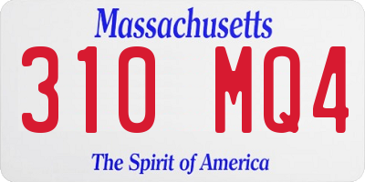 MA license plate 310MQ4