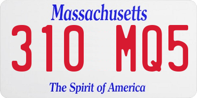 MA license plate 310MQ5