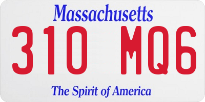 MA license plate 310MQ6