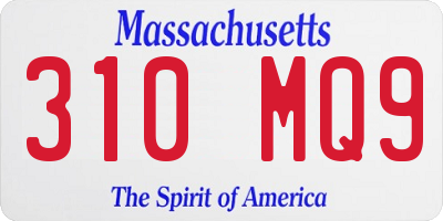MA license plate 310MQ9