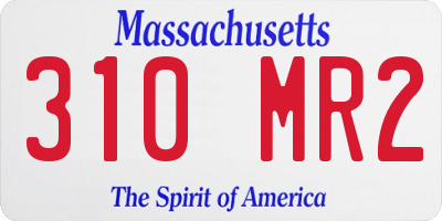 MA license plate 310MR2