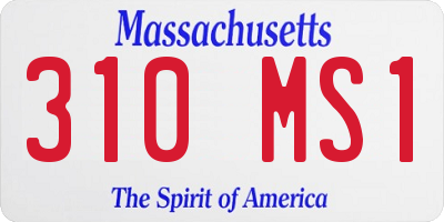 MA license plate 310MS1
