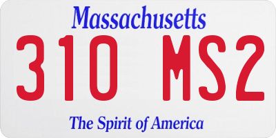 MA license plate 310MS2