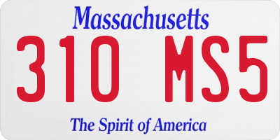 MA license plate 310MS5