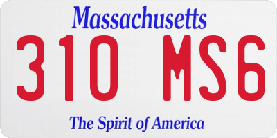 MA license plate 310MS6