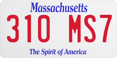 MA license plate 310MS7
