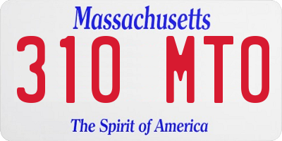 MA license plate 310MT0