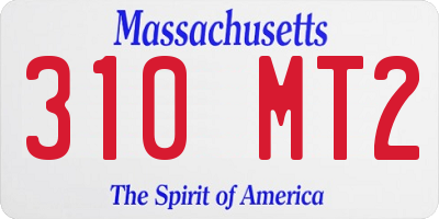 MA license plate 310MT2
