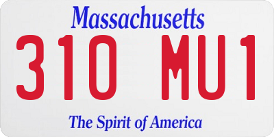 MA license plate 310MU1