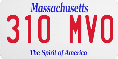MA license plate 310MV0