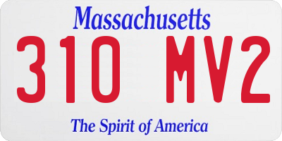 MA license plate 310MV2