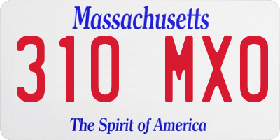 MA license plate 310MX0