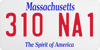 MA license plate 310NA1