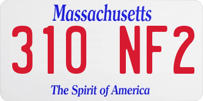 MA license plate 310NF2