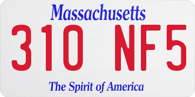 MA license plate 310NF5