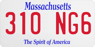 MA license plate 310NG6