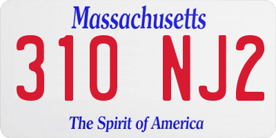 MA license plate 310NJ2