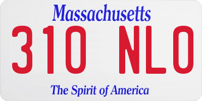 MA license plate 310NL0