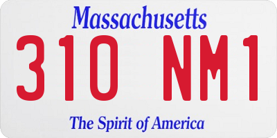MA license plate 310NM1