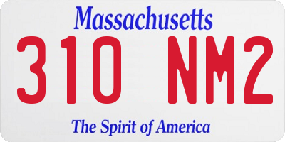 MA license plate 310NM2