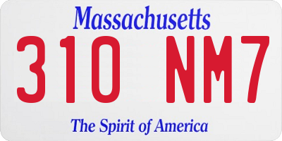 MA license plate 310NM7